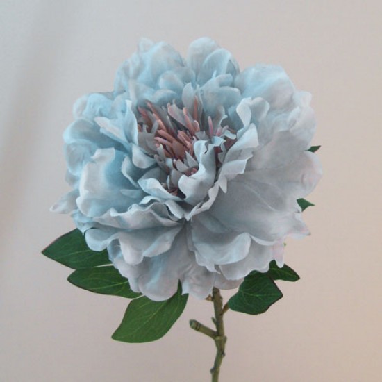 Artificial Peony Flowers Downton Light Blue 64cm | Artificial Flowers